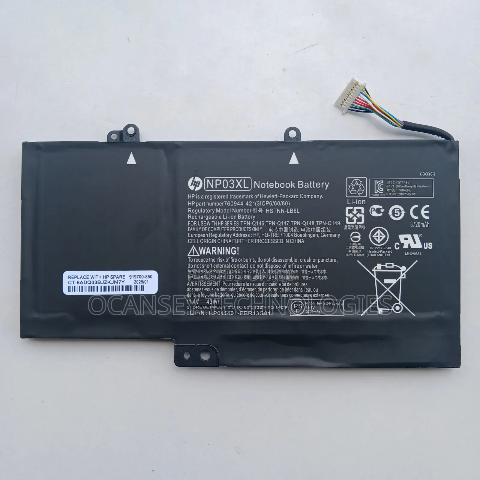 Original Hp Np03xl Battery for Pavilion X360 13-A010dx 13-A1