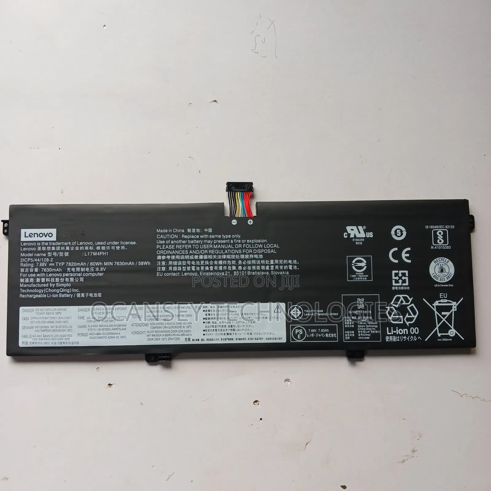 Original Lenovo L17m4ph1 Battery For C930-13 Yoga 7 Pro