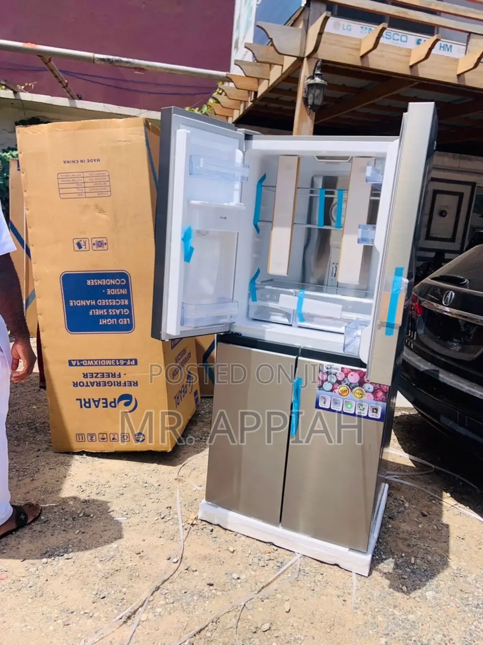 Fast Chilling Pearl Pf -613md Side by Side 4 Door Fridge