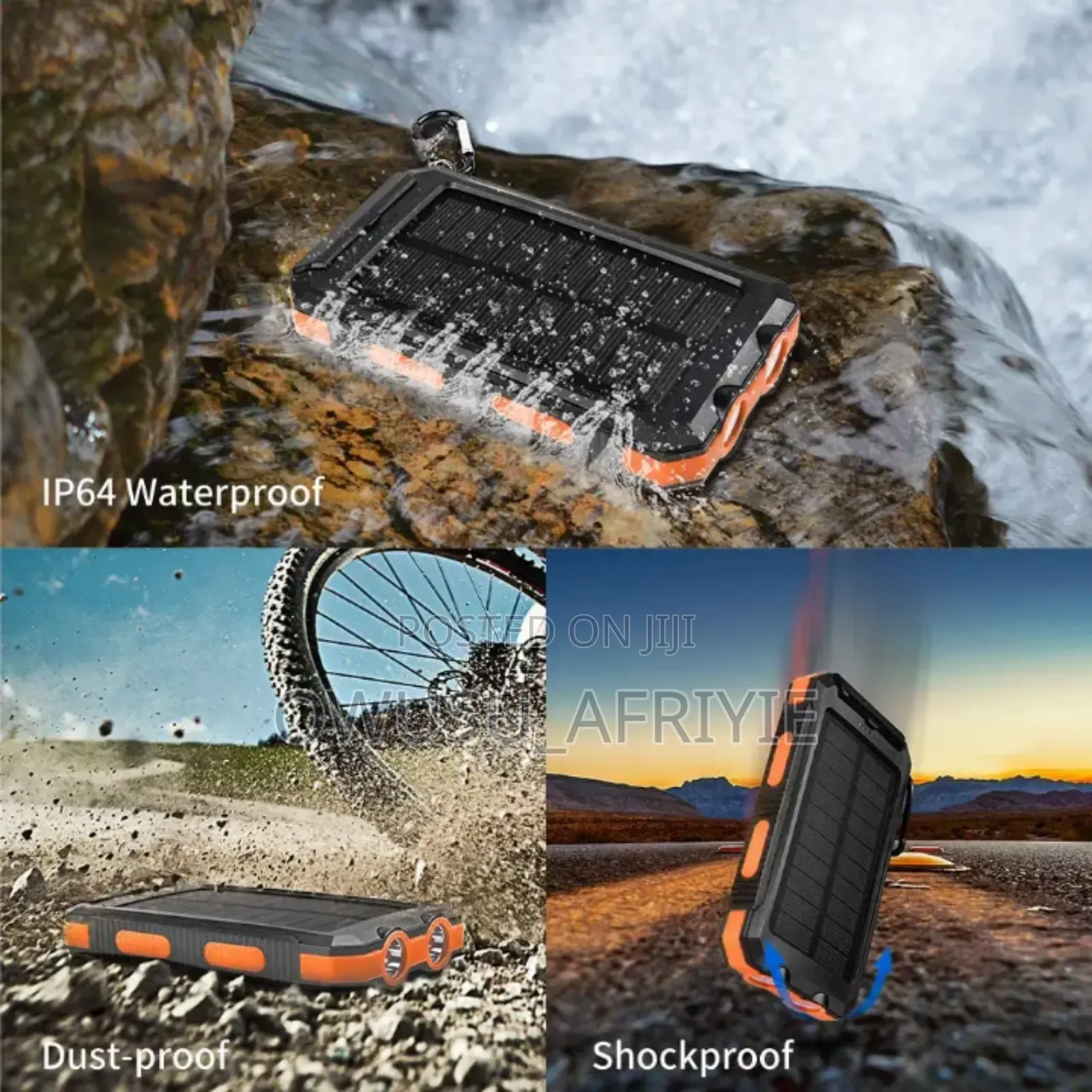 Power Bank (20000mah) With Torch and Solar Charge