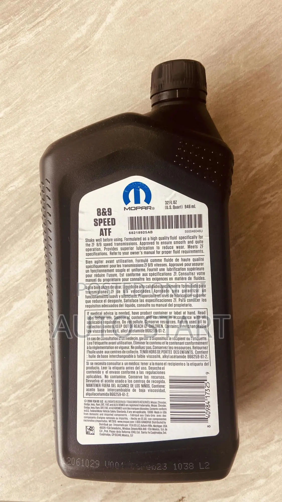 Transmission Fluid Atf -Mopar