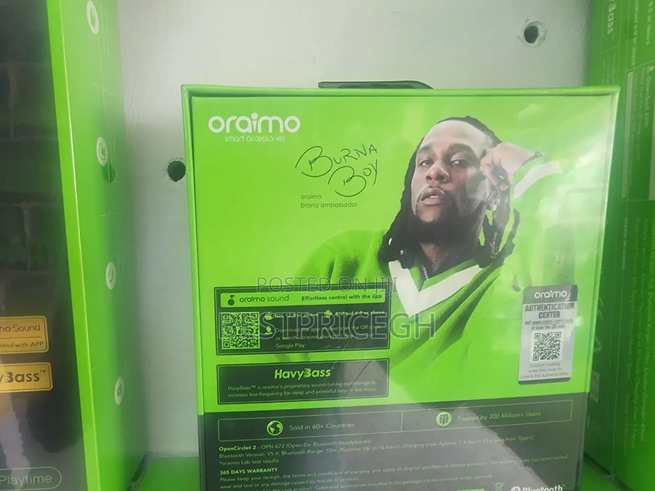 Oraimo Opencirclet 2 Ipx5 Steps Tracking Open-Ear Headphone
