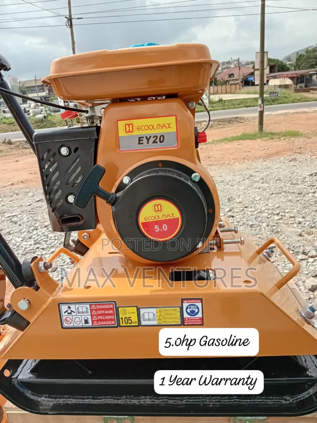 Gasoline Ecoolmax 5.0hp Plate Compactor for Construction
