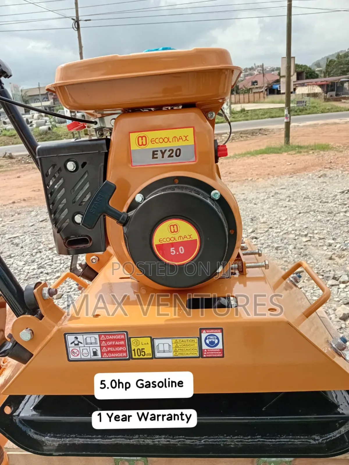 Ecoolmax New Plate Compactor 5.0hp Petrol Engine