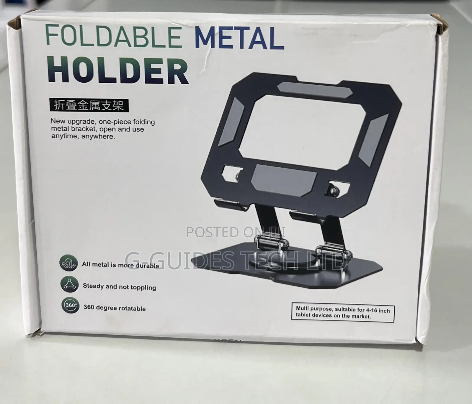 Table Foldable Metal Holder, iPads Metal Stand