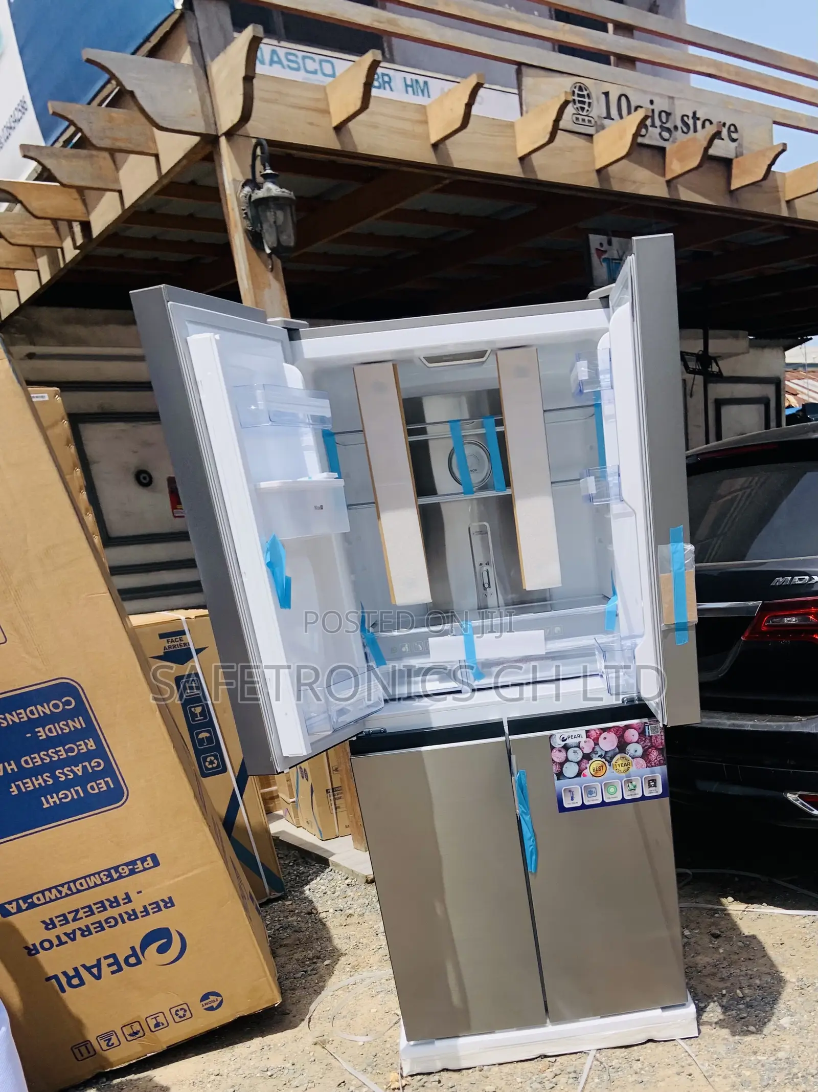 Neatly Sealed Bottomfreezer 4 Doors Pearl Sidebyside Fridge