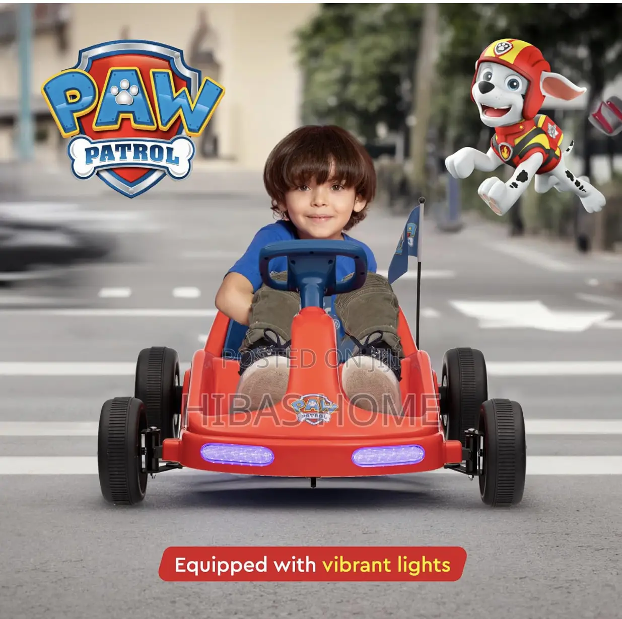 Paw Patrol Chase Go Kart, Lights,Mp3 Jack,Remote Control