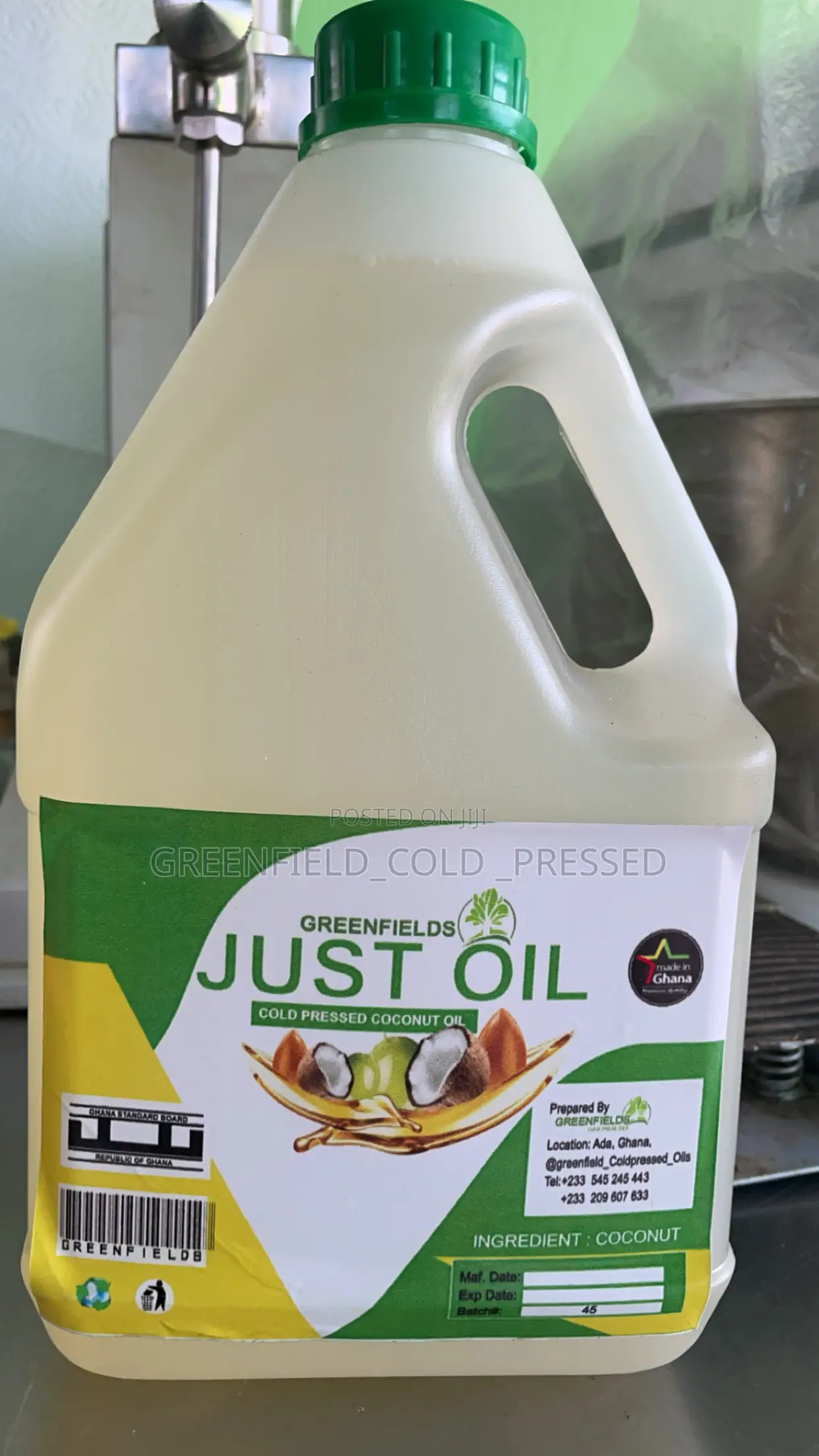 Cold Pressed Coconut Oil 2l (Medium-Chain Triglycerides)