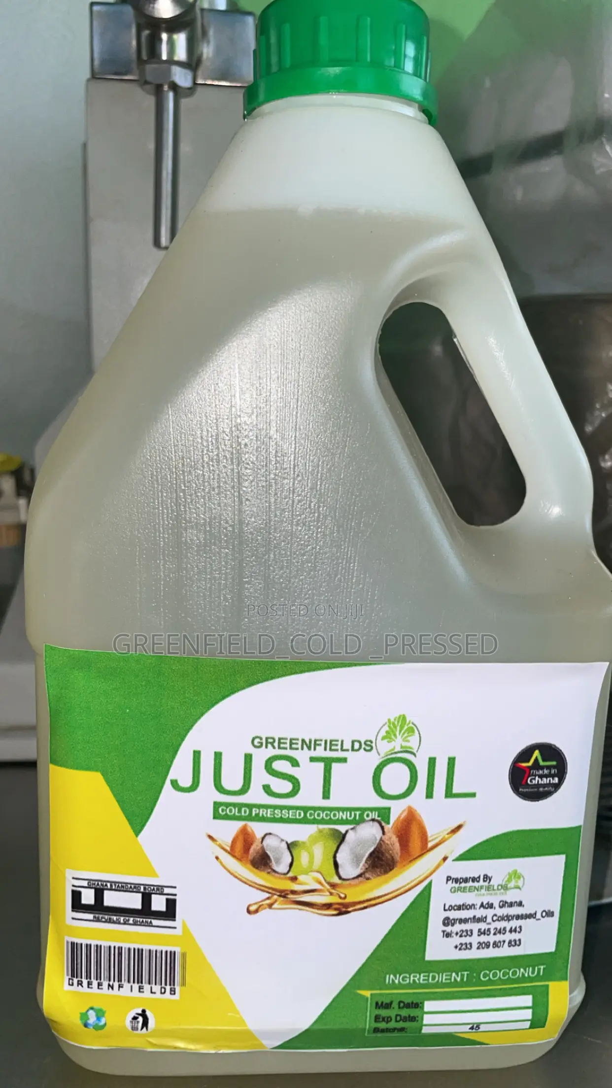 Cold Pressed Coconut Oil 2l (Medium-Chain Triglycerides)