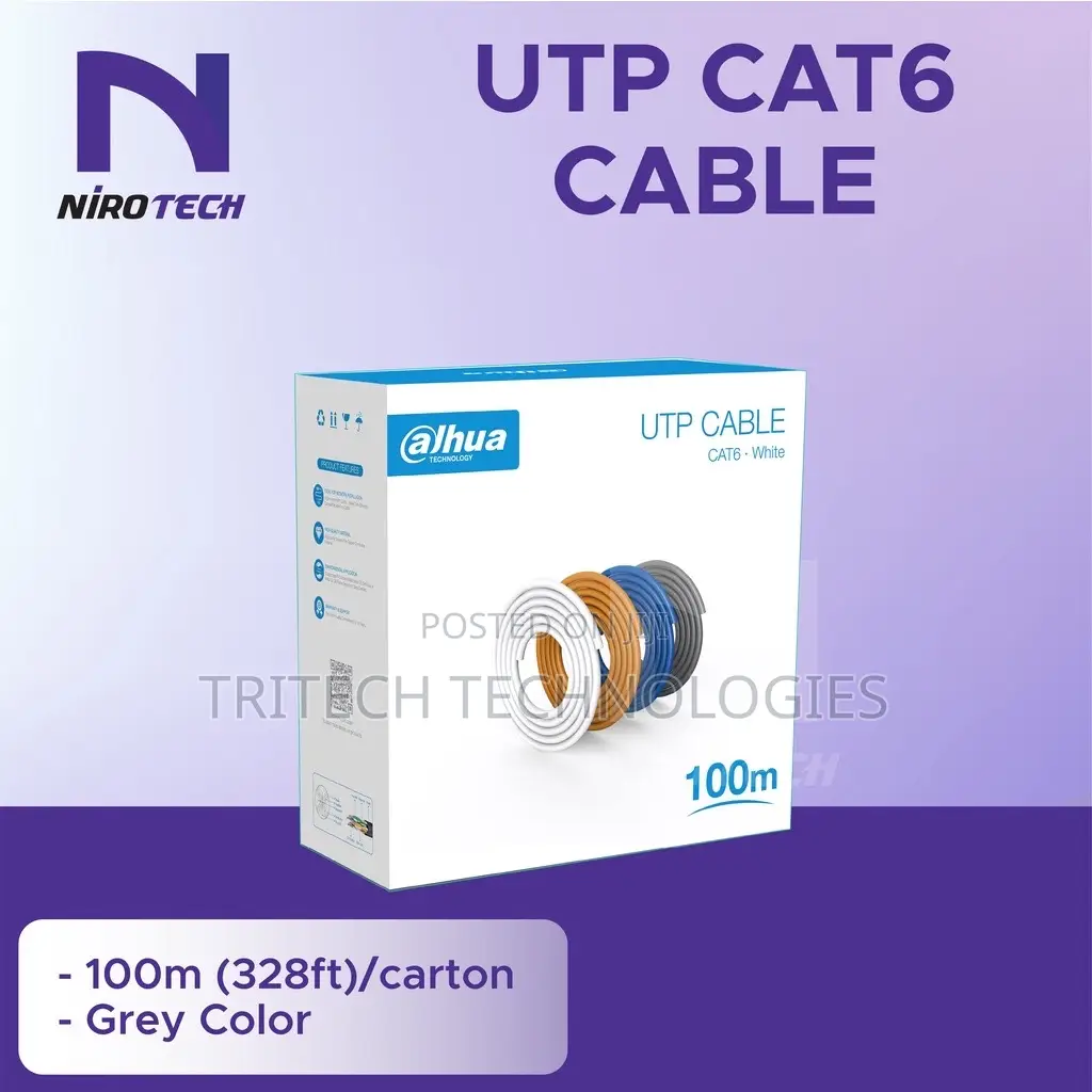 Dahua Utp Cable 100m Pure Copper Pfm920-6un-C-100