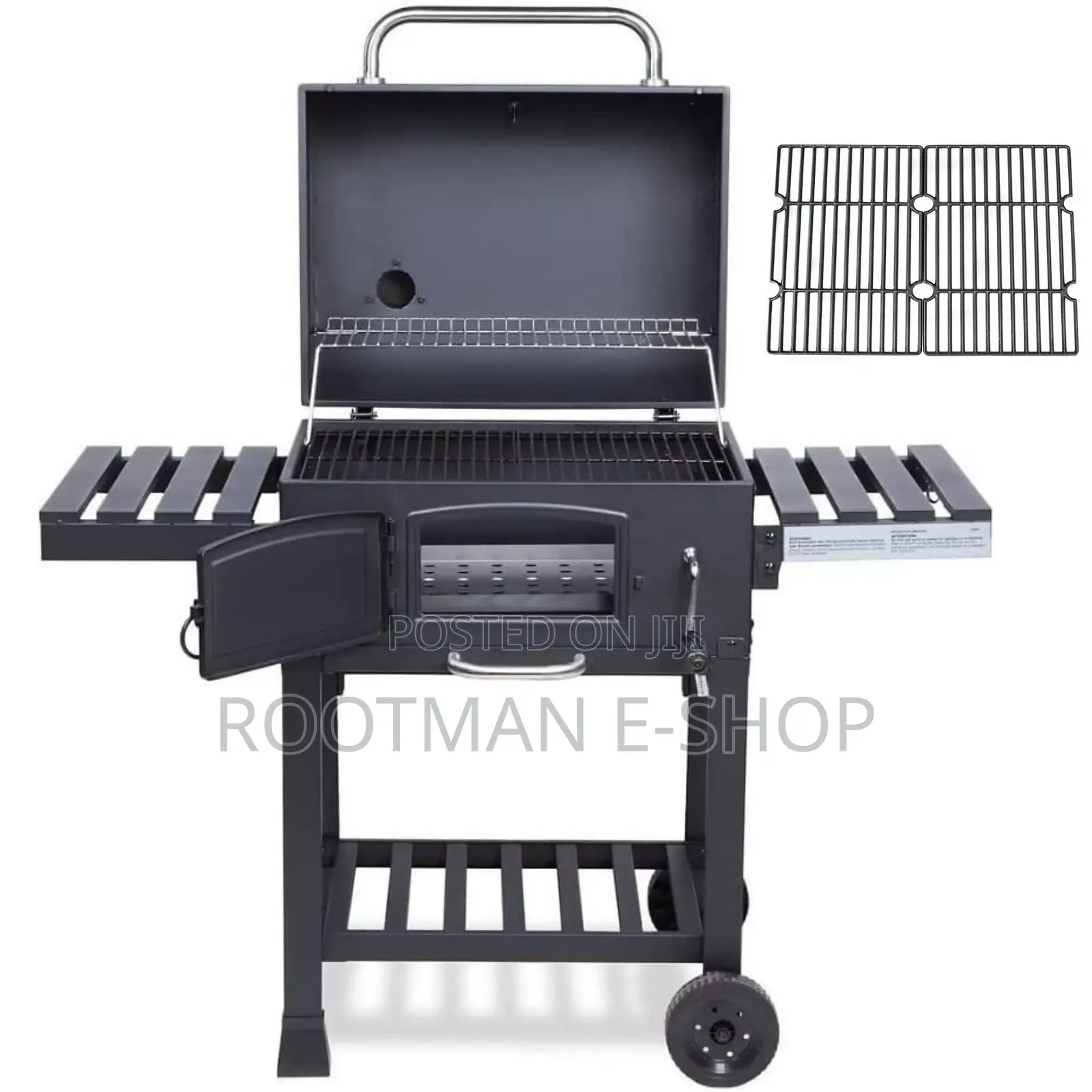 Cosmogrill Outdoor Smoker Charcoal BBQ With Cast Iron Grills