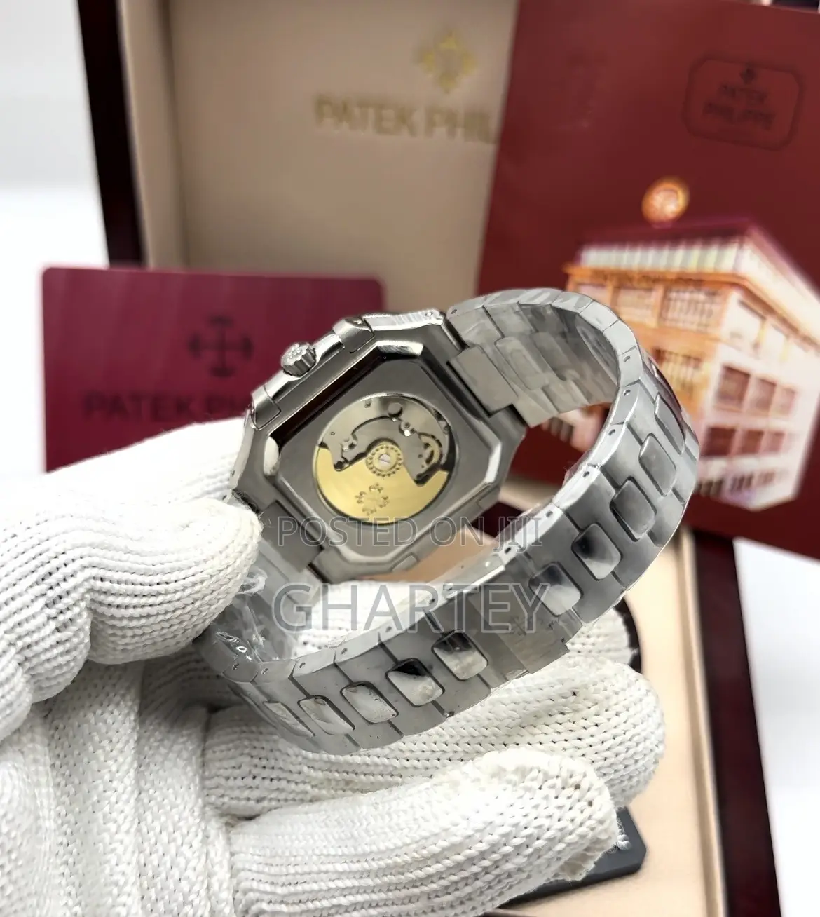 Premium Patek Philippe Geneve Silver Mechanical Watch