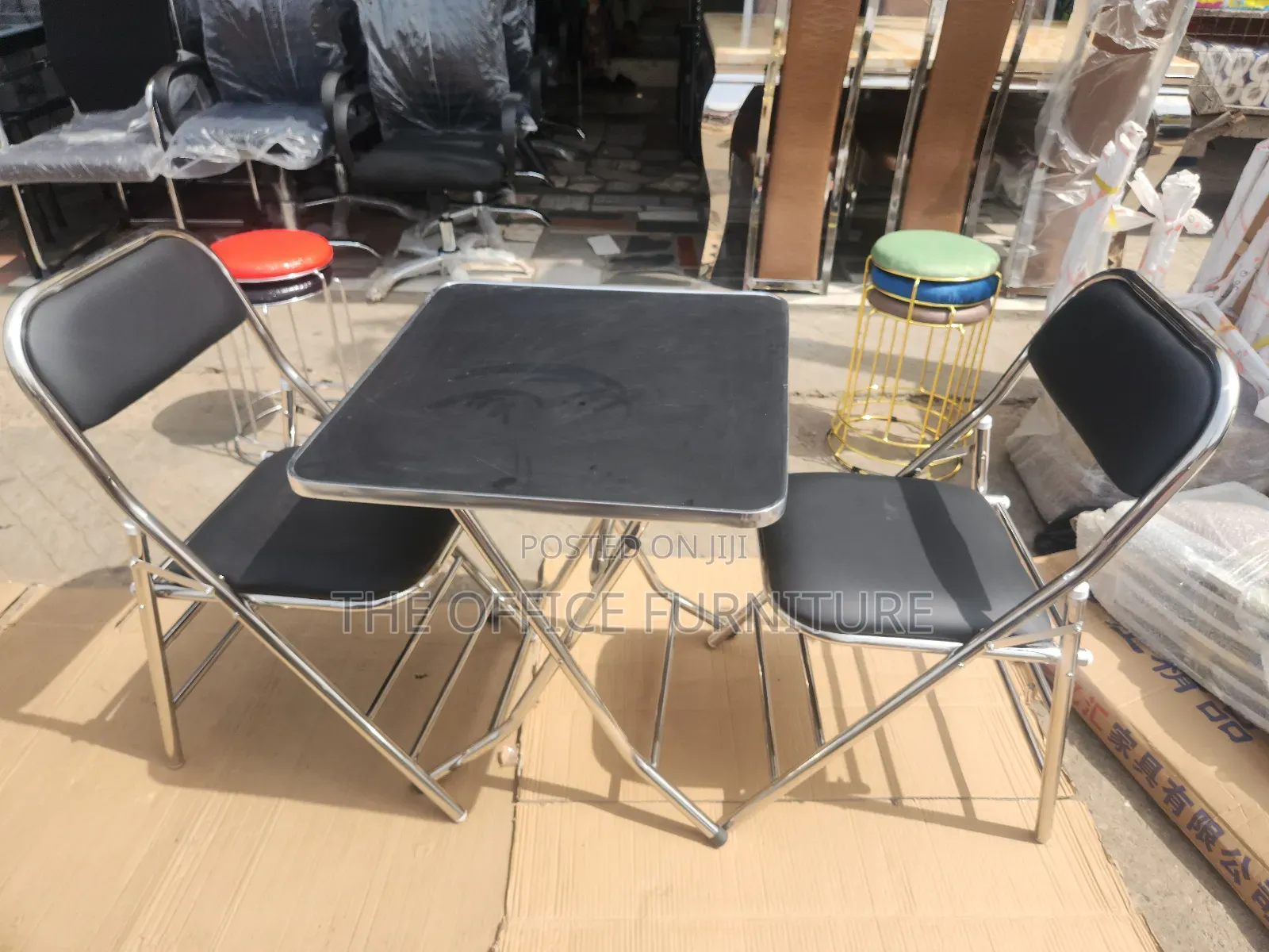 Quality Foldable Table With Two Matching Chairs