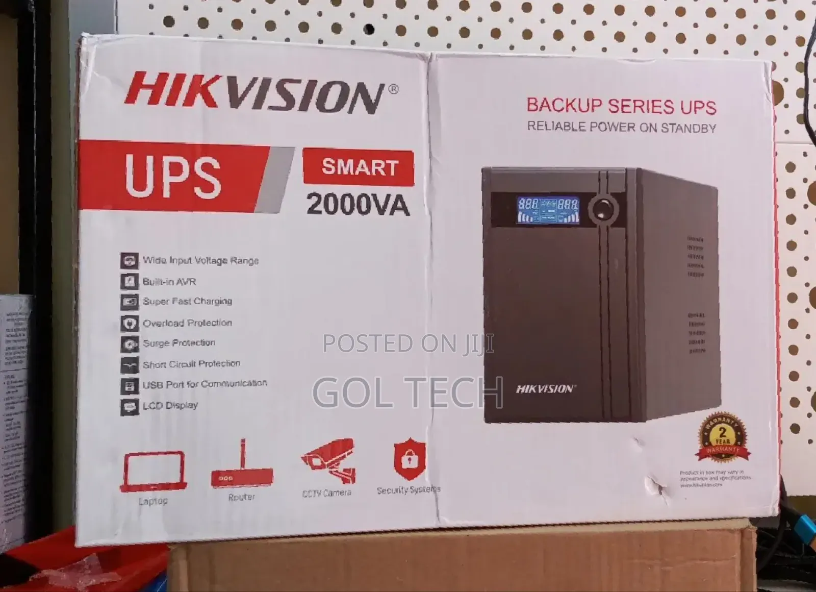 Hikvision Smart Ups 2000va / 1200w Backup Plus With Avr