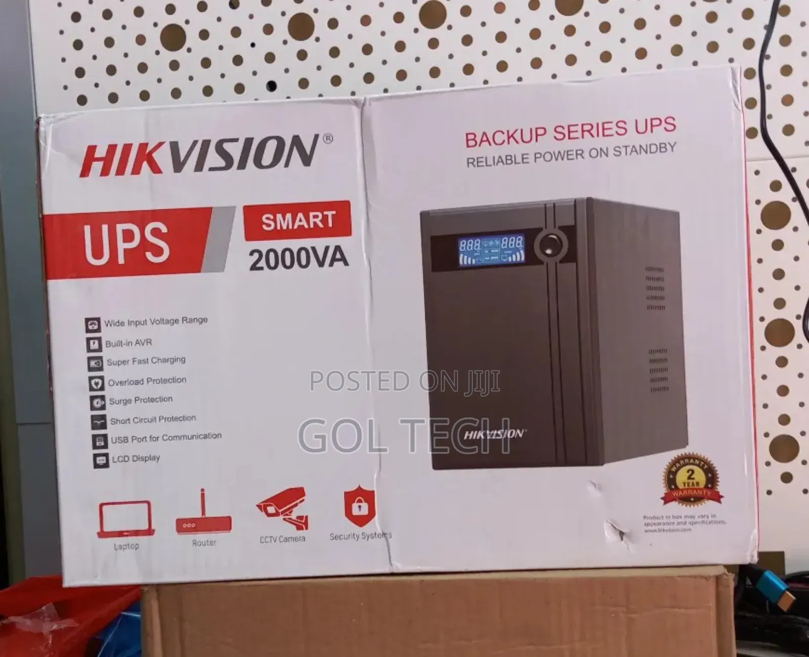 Hikvision Smart Ups 2000va / 1200w Backup Plus With Avr