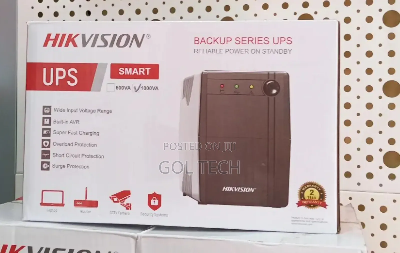 Hikvision Smart Ups 1000va / 600w Backup Ups 1kva