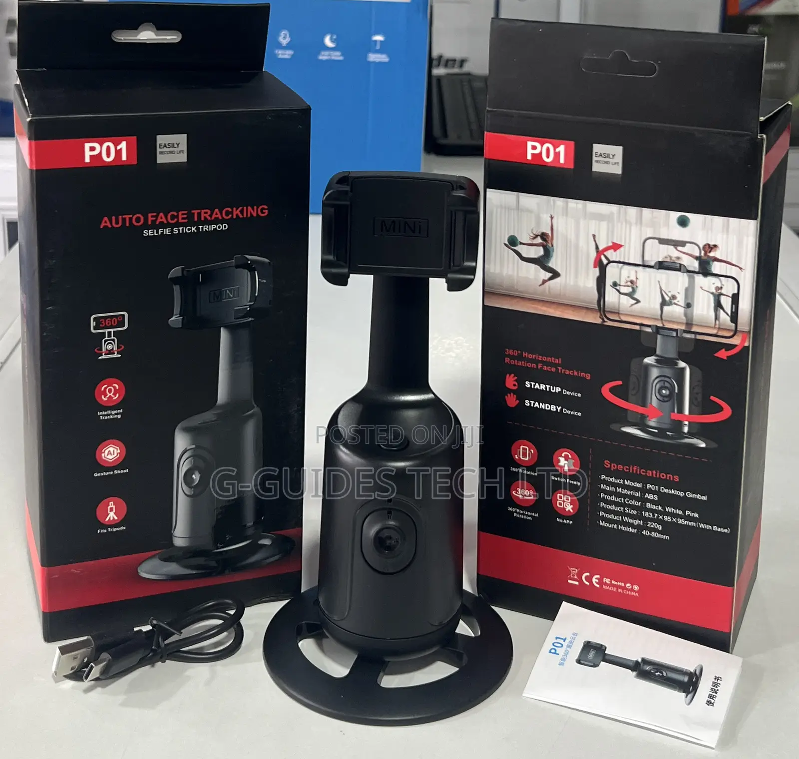 P01 Auto Face Tracking Selfie Stick Tripod, P01 Gimbal