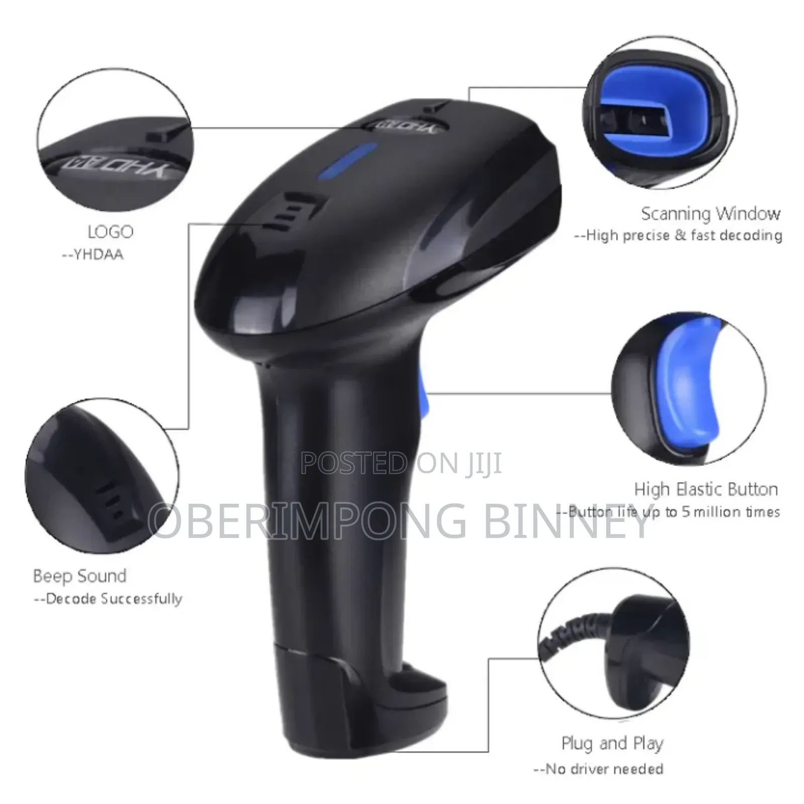Barcode Rechargeable Wireless/Usb Handheld