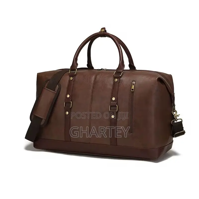 Quality Waterproof Leather Material Duffle Bag || Coffee