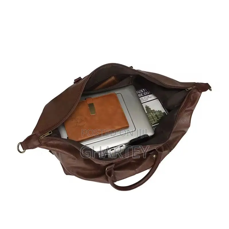 Quality Waterproof Leather Material Duffle Bag || Coffee