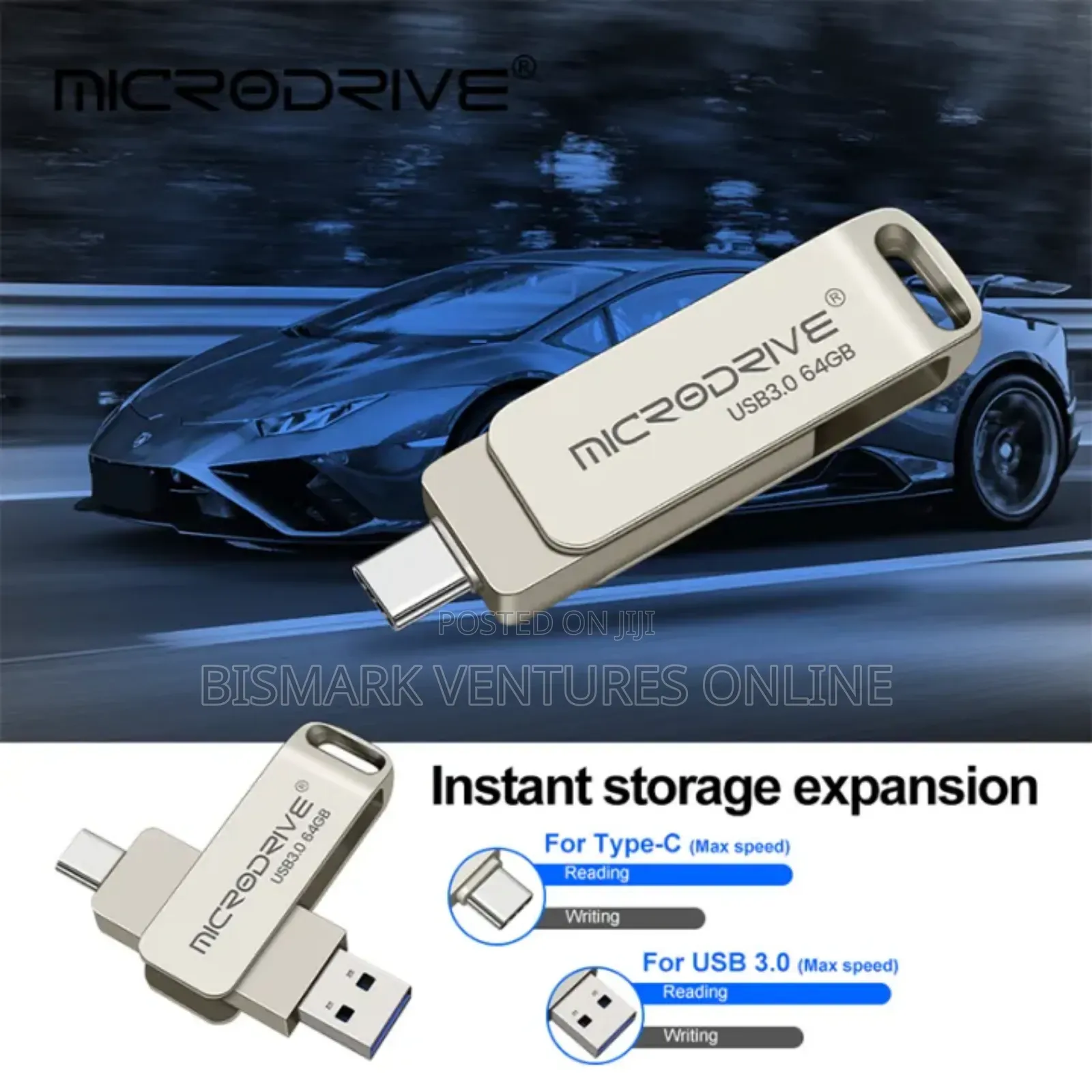 2 in 1 Otg 128g Pen Drive Metal