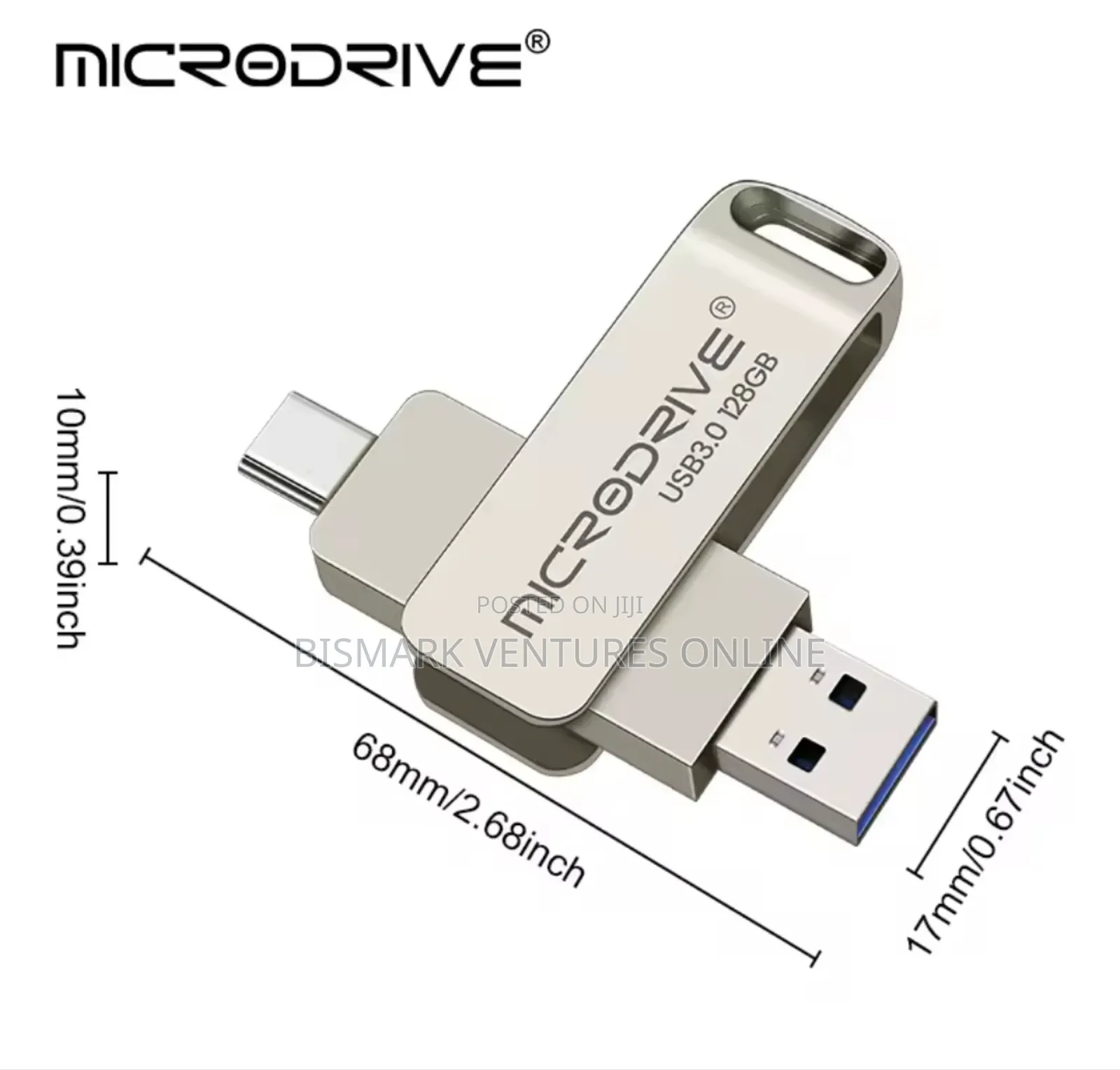 2 in 1 Otg 128g Pen Drive Metal