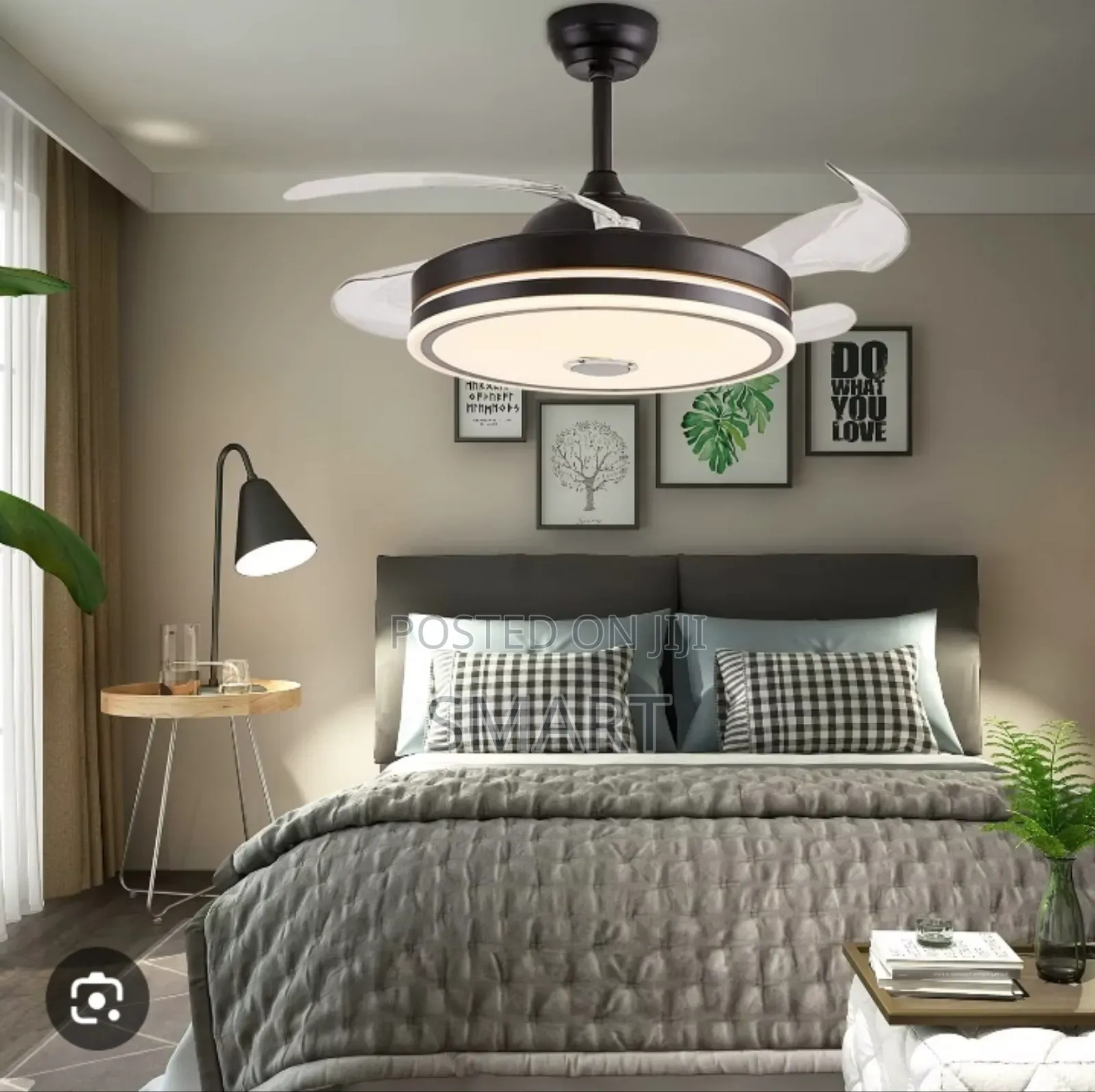 Morden Retractable Ceiling Fanlight + Remote Control