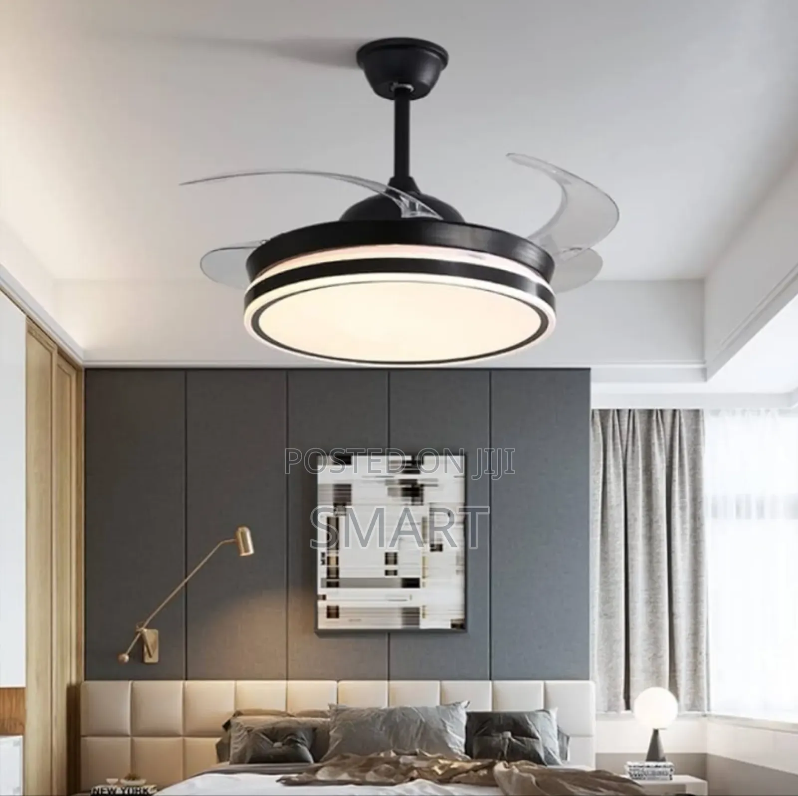 Morden Retractable Ceiling Fanlight + Remote Control