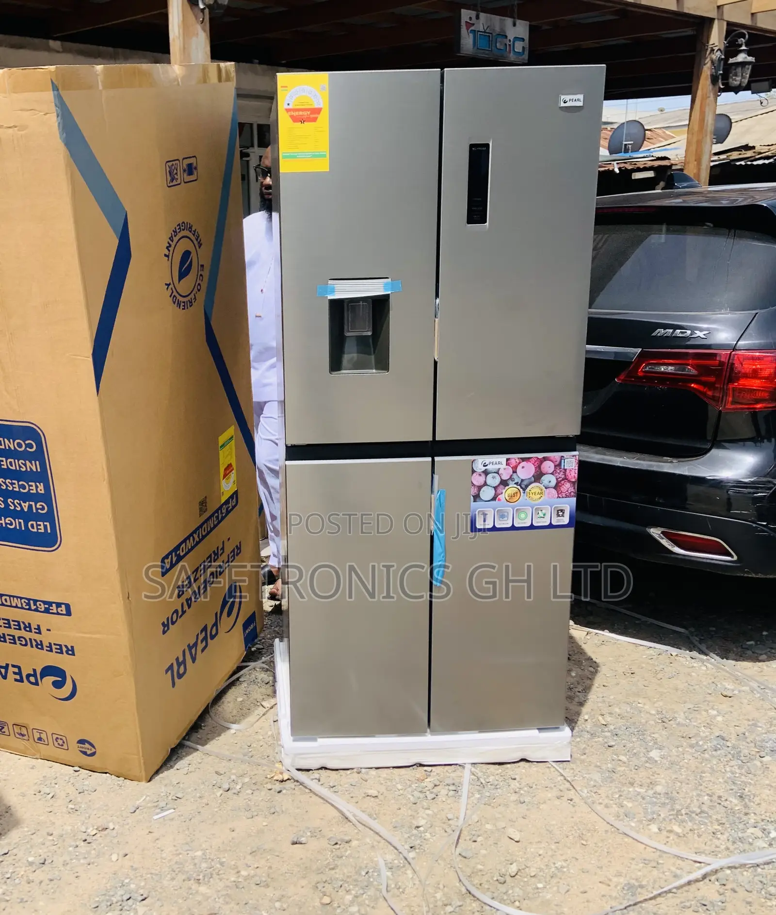 Fast Defrost Pearl Grey Sidebyside Pf-613md 4 Doors Fridge