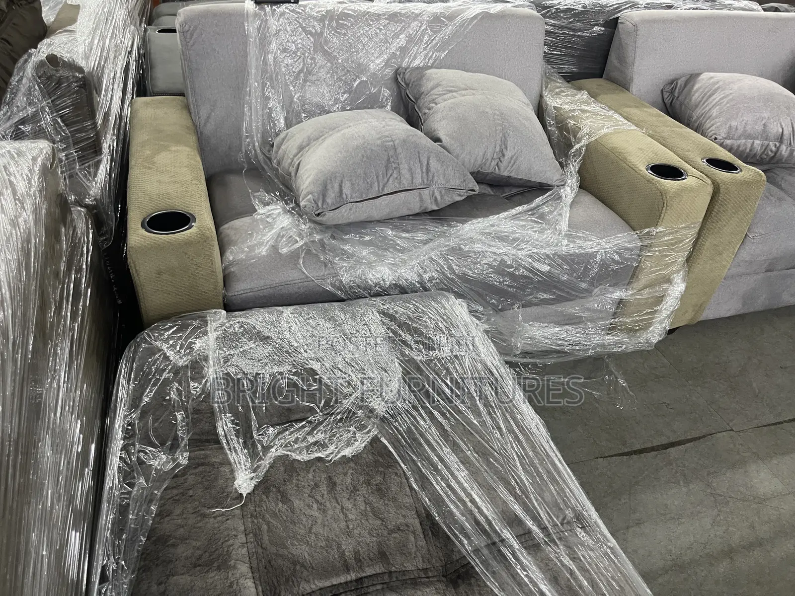 High Quality Fabric L Shape With 2 in 1 Sofa Sets