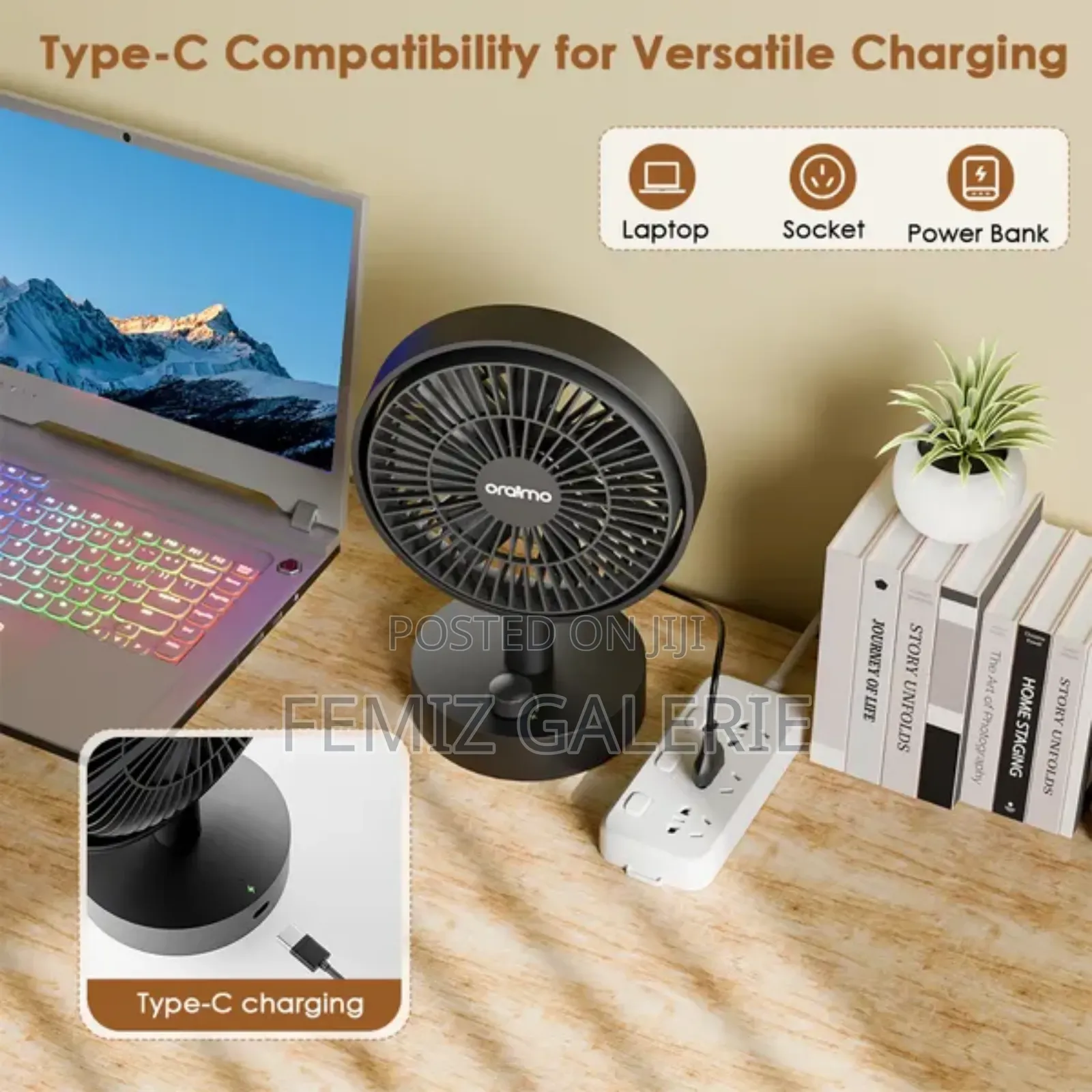 Oraimo Smart Table Fan 5w Mini Fan