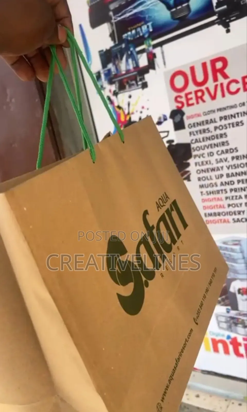 A3 Bag With Green Rope