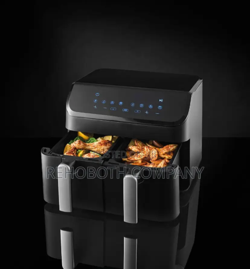 George Home 9 Litre Black Digital Air Fryer Dual Basket