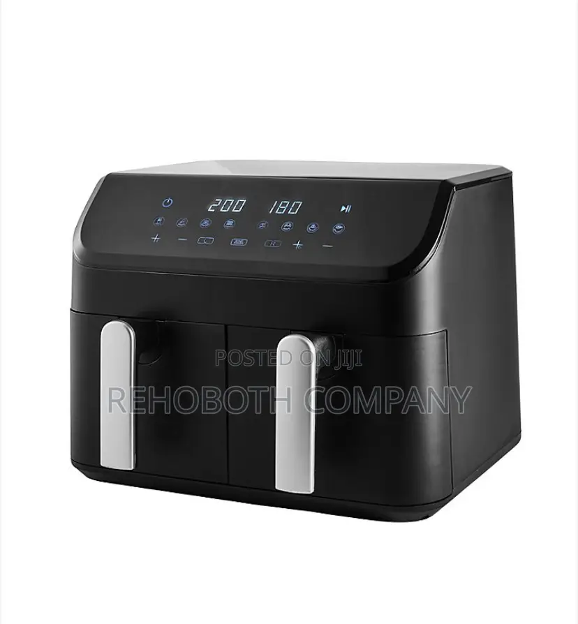 George Home 9 Litre Black Digital Air Fryer Dual Basket