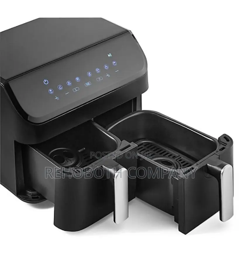 George Home 9 Litre Black Digital Air Fryer Dual Basket