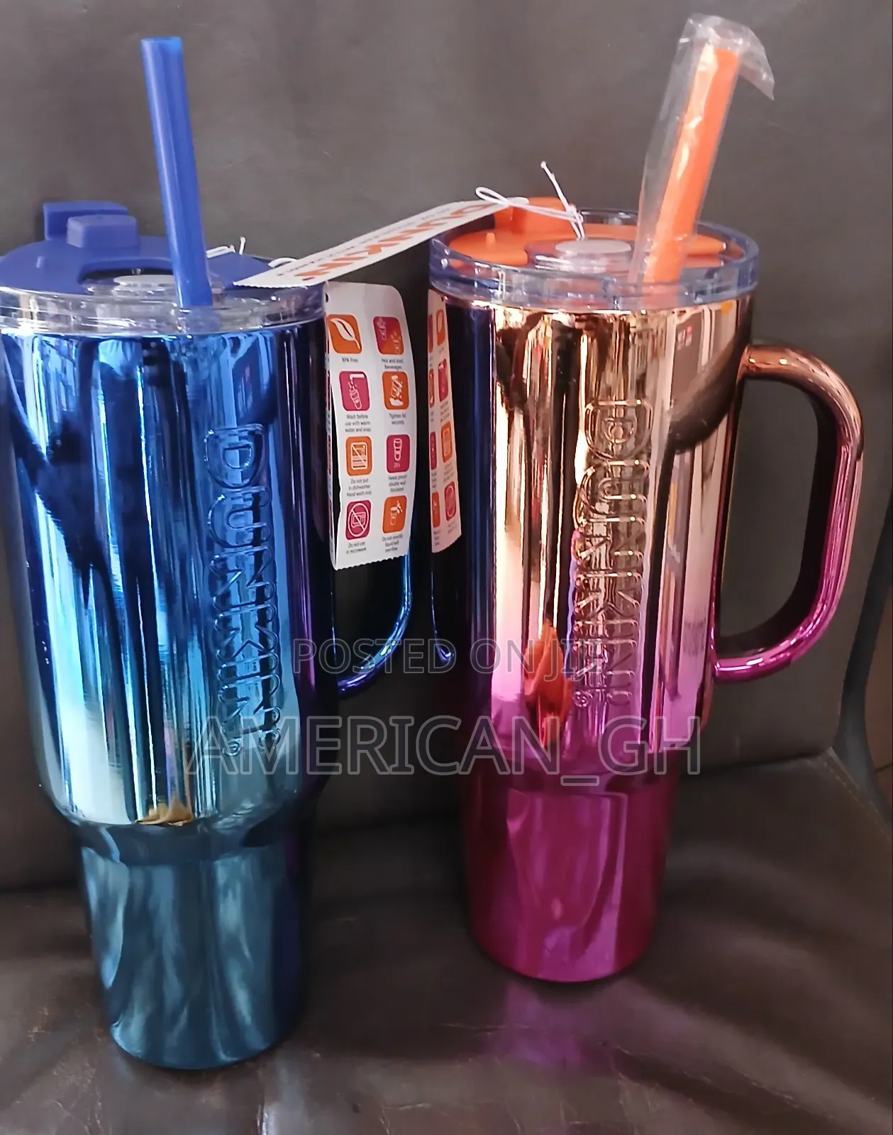 Dunkin Stainless Tumbler, Hot/Cold Beverages, 40oz