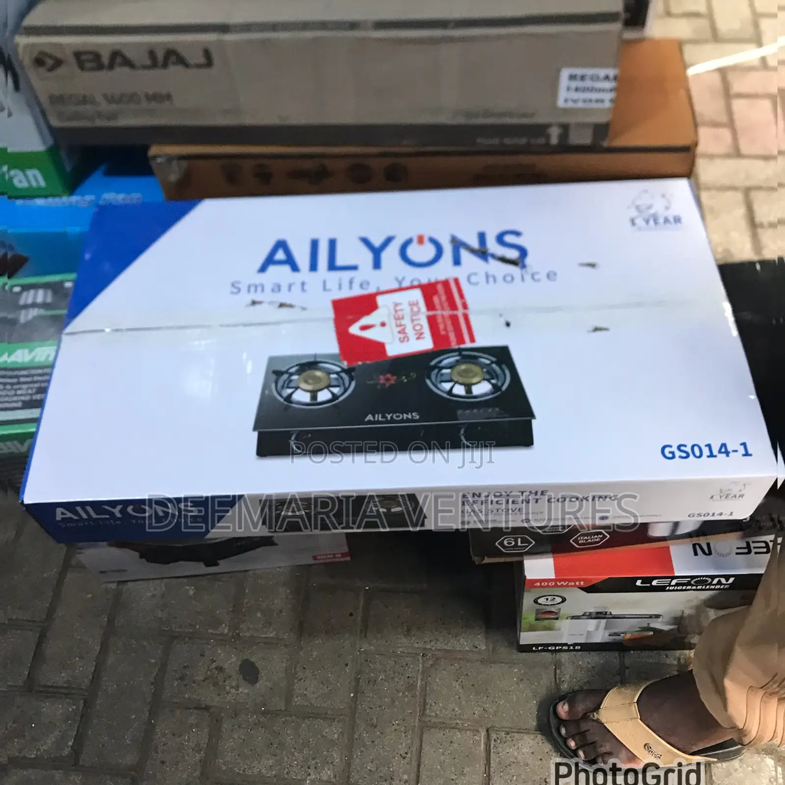 Ailyons 2 Burner Auto Ignition Glass Top Gas Stove