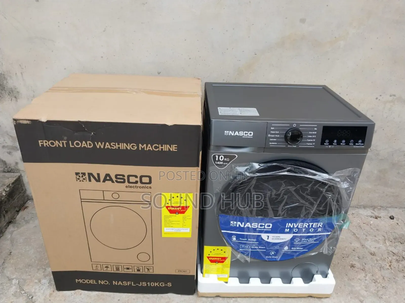 Nasco 10kg Front Load Washing Machine Inverter