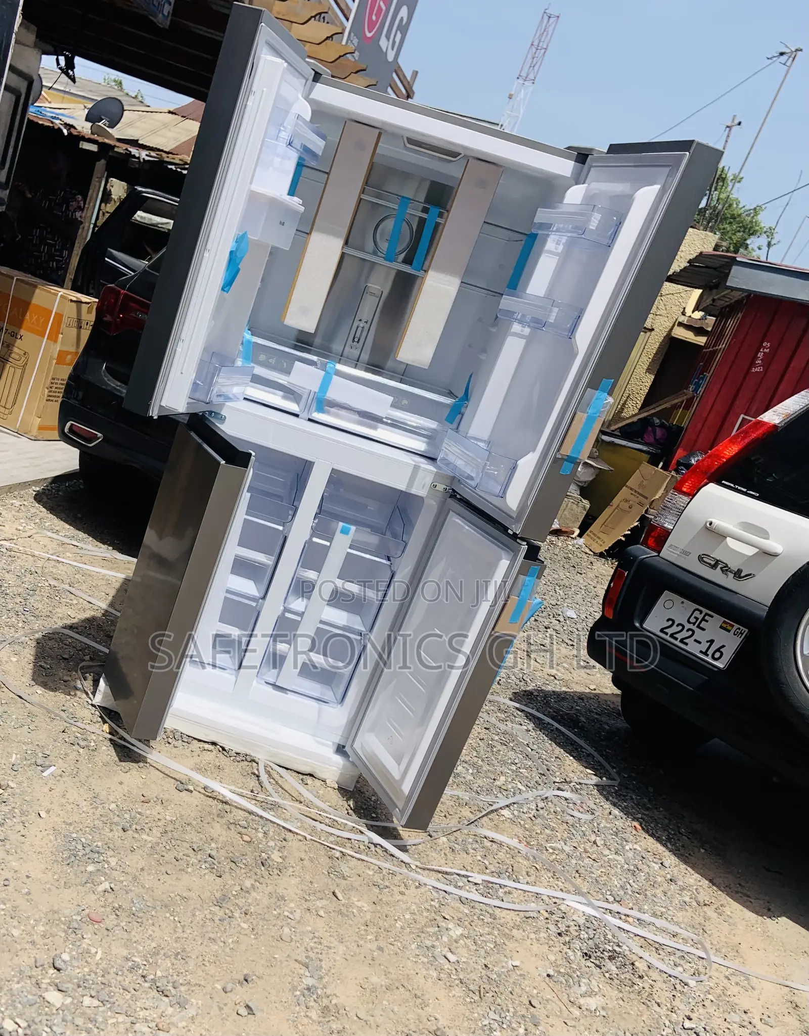 Premium Grey Sidebyside Doubledoor Pf-613 4 Doors Fridge