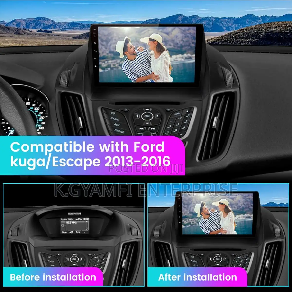 Quality Android Car Tape for Ford Escape 2013 to 2019