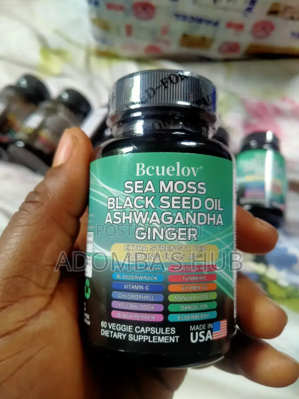 Sea Moss Black Seed Oil Ashwagandha Ginger