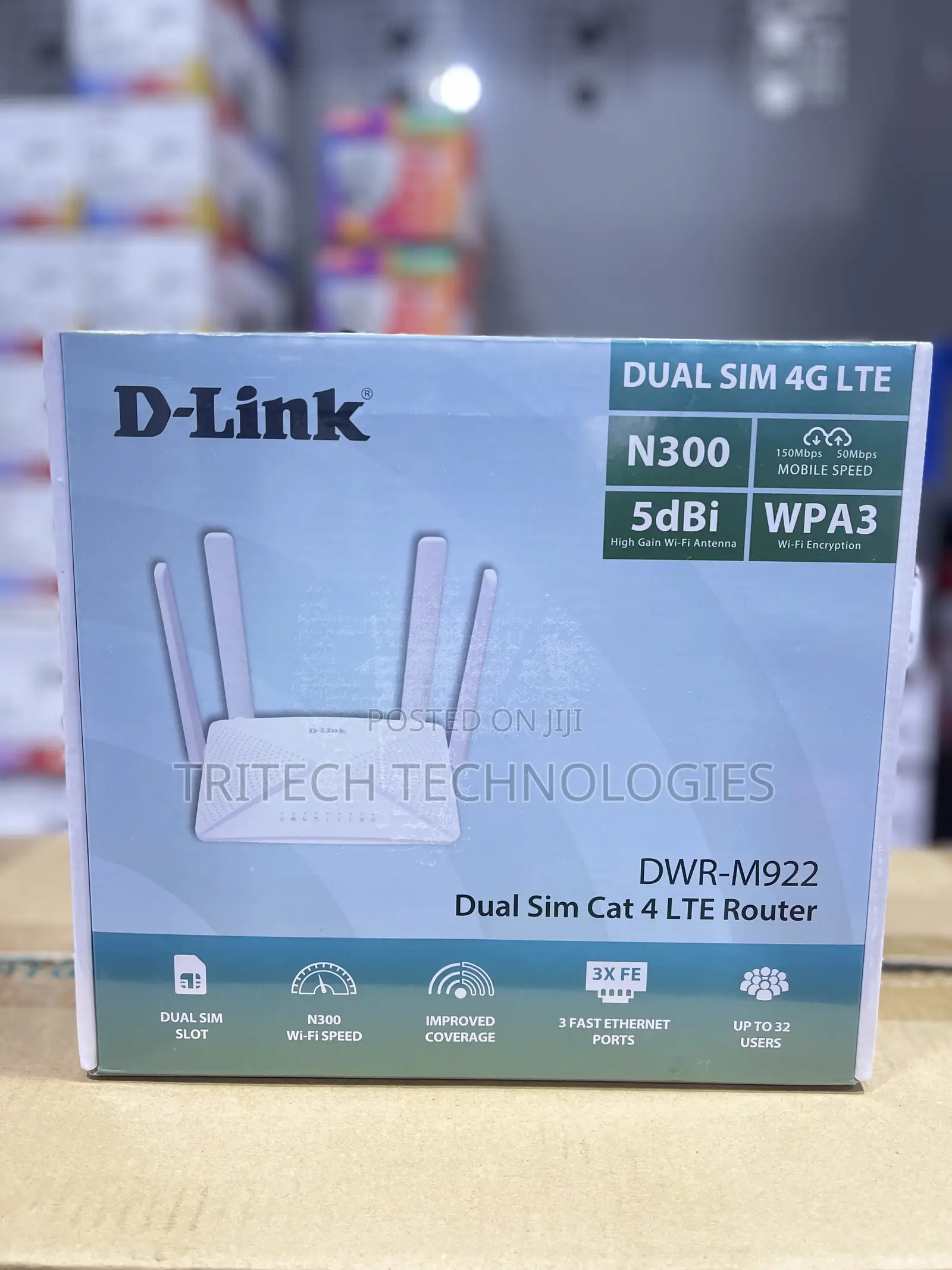 D-Link Wireless N300 Dual Sim 4g Lte Router DWR-M922