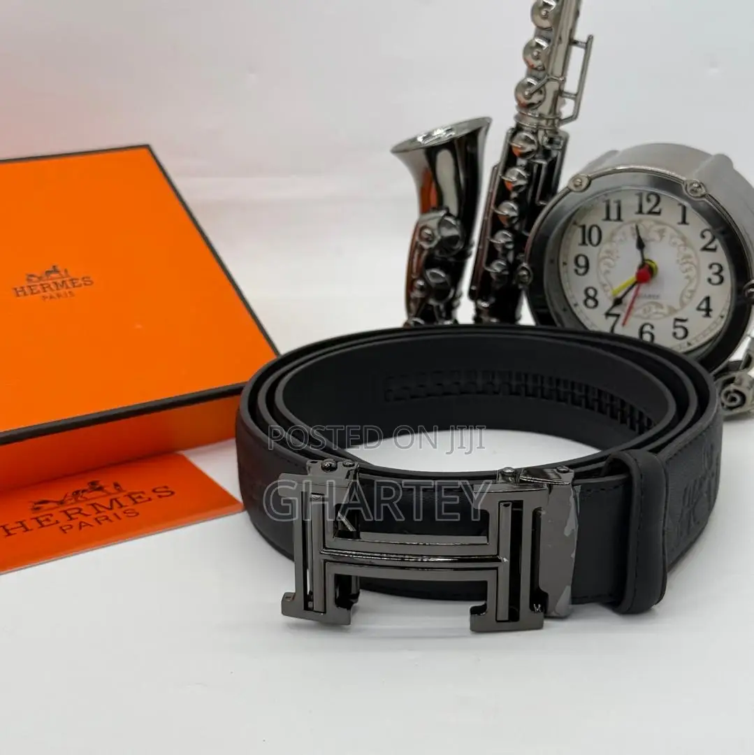Hermes Quality Leather Zip Lock Belt || Designer Buckle
