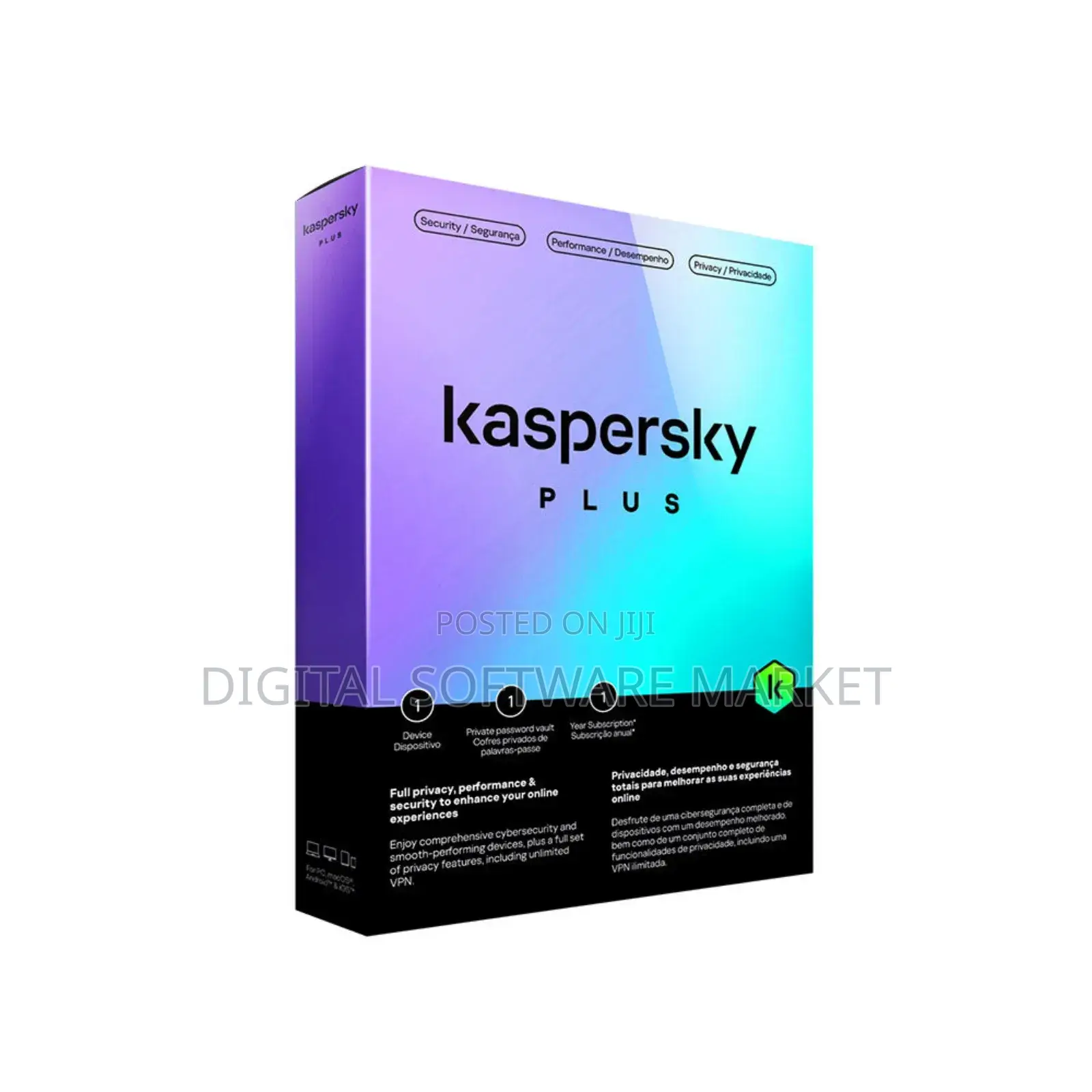 Kaspersky Plus 1 Device 1 Year Windows/Mac/Android/Ios