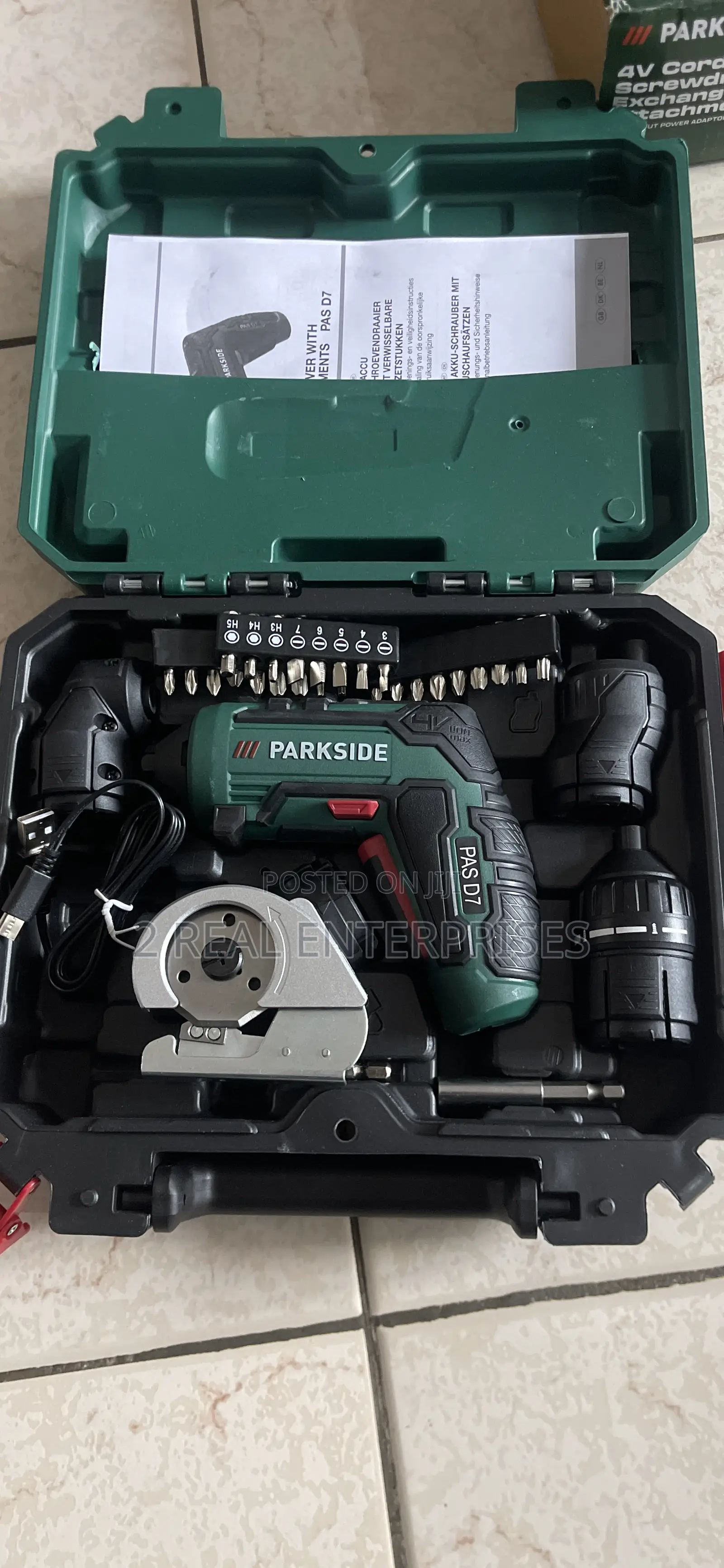 Parkside 4v Cordless Screwdriver With Exchangeable Parts