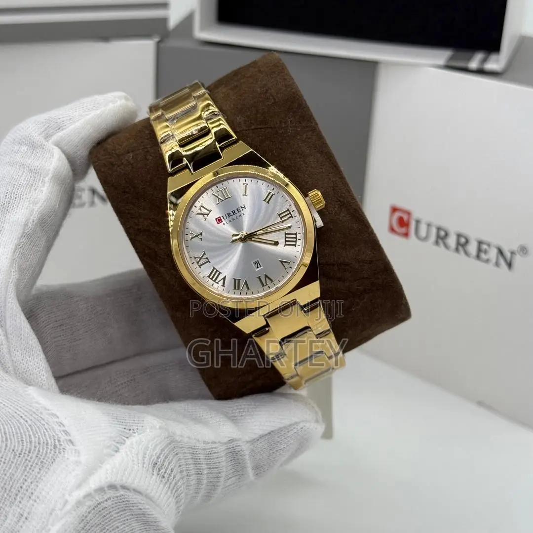 Curren Roman Numerals Dial Chain Watch for Women