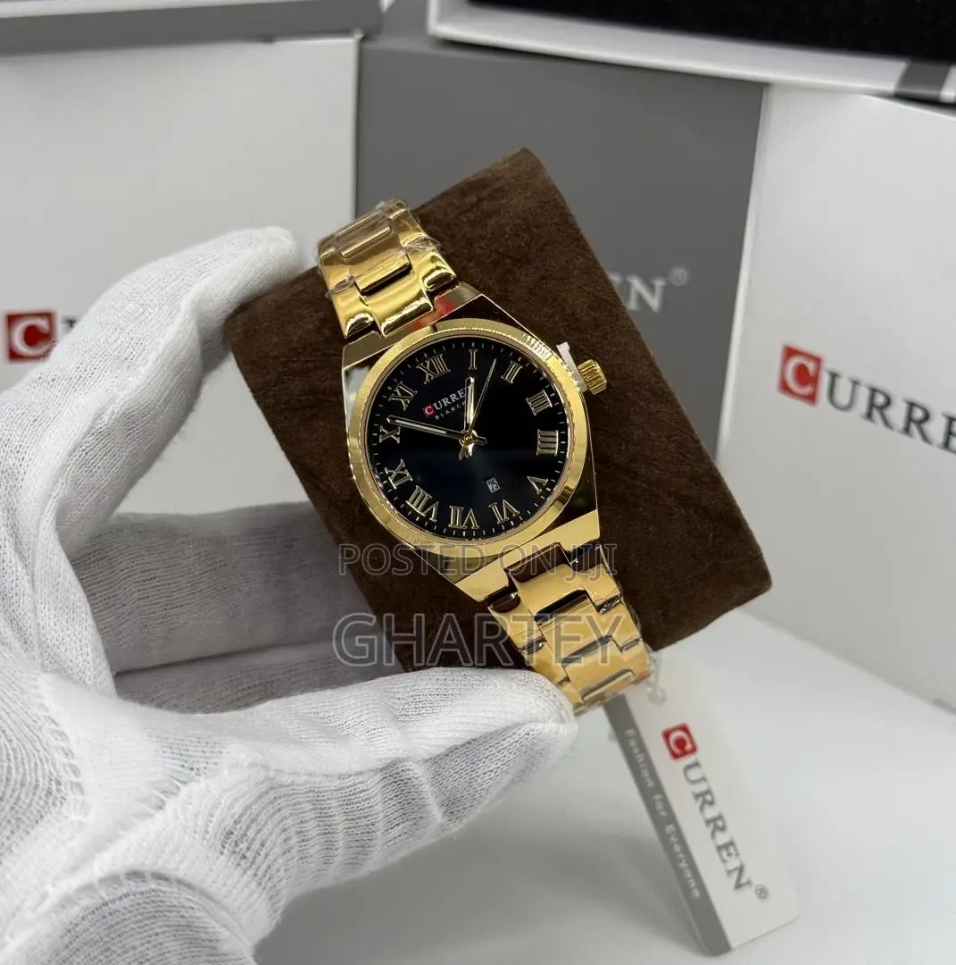 Curren Roman Numerals Dial Chain Watch for Women