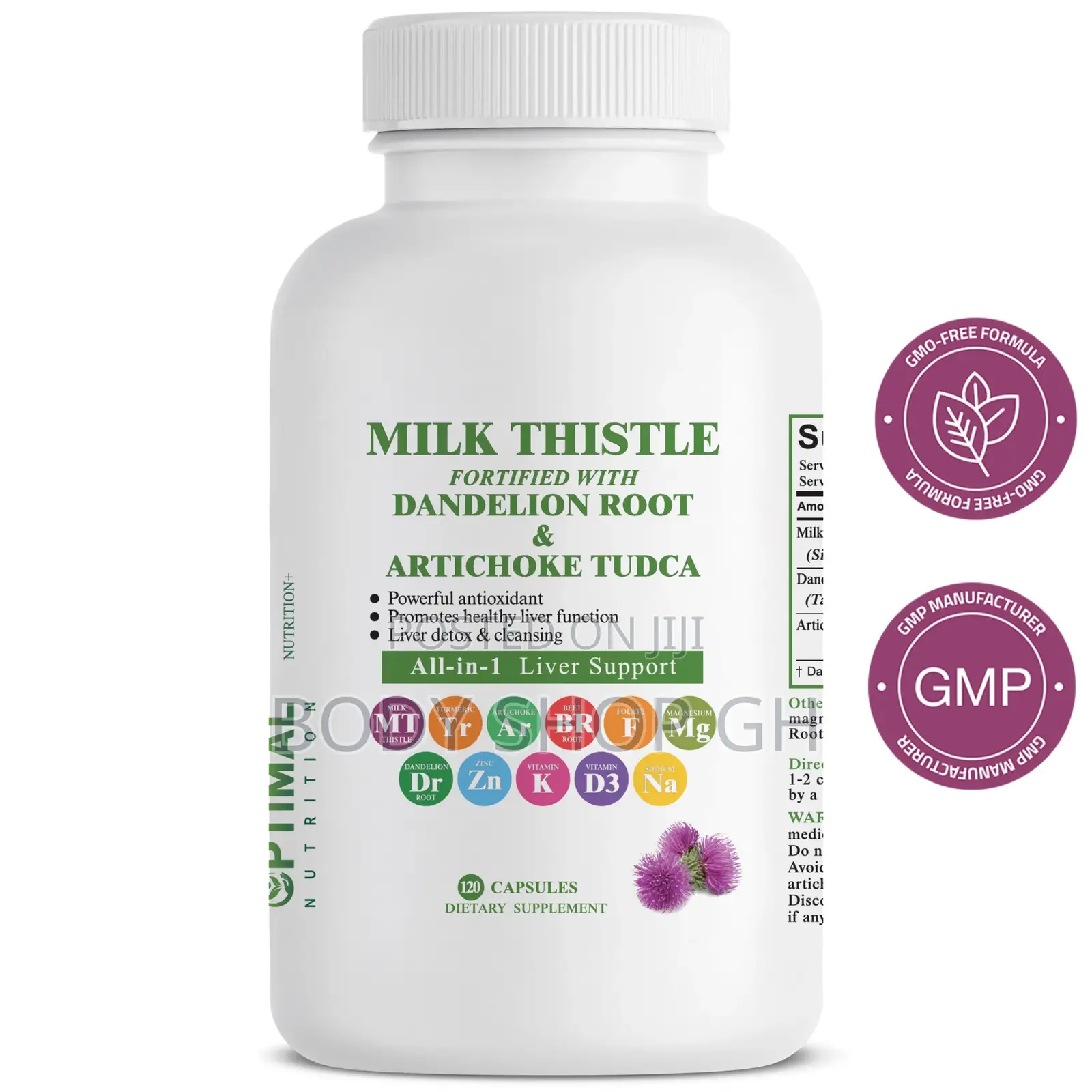 For Liver - Milk Thistle + Dandelion Root + Artichoke Tudca