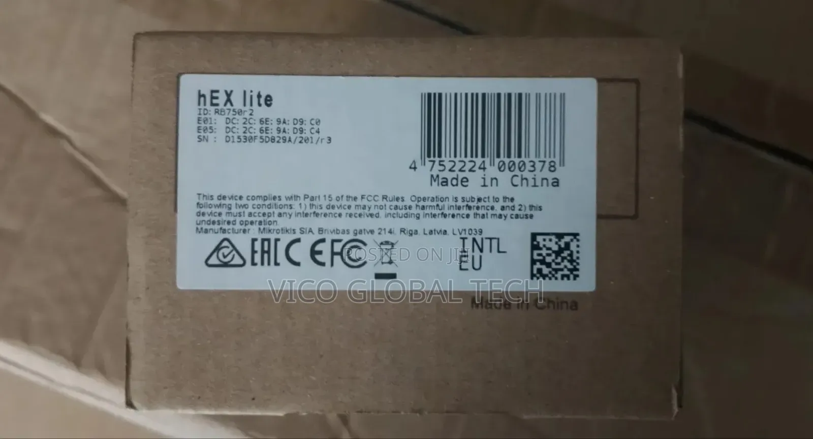 Mikrotik Hex Lite Router Rb750r2
