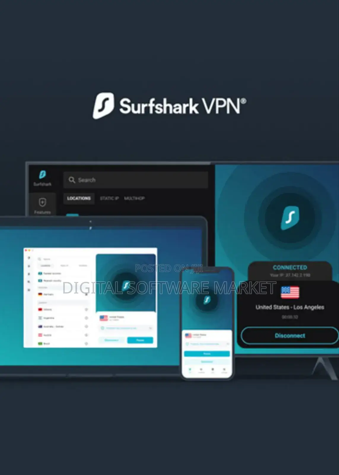 Surfshark VPN Key - Unlimited Devices 1 Year